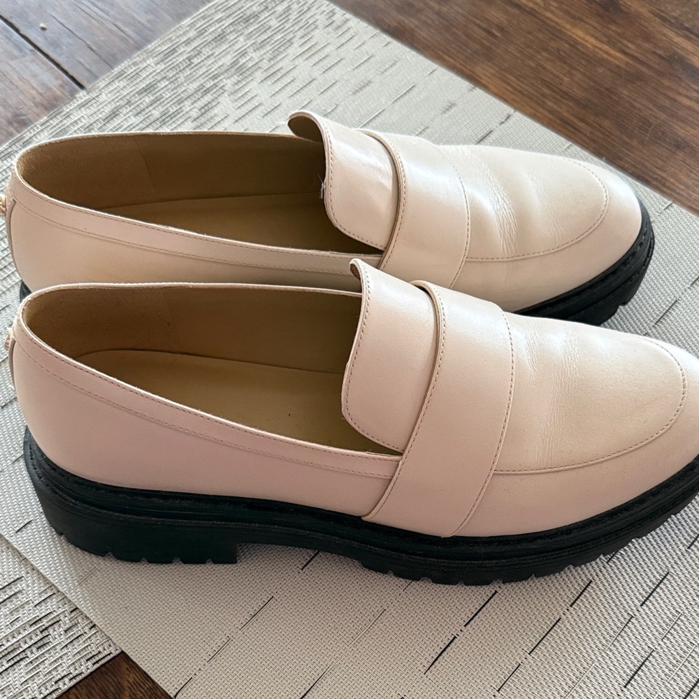 Michael Kors Cream Leather Loafers